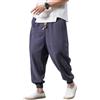 Onsoyours Pantaloni di Lino Uomo Leggeri Estivi Casual Pantaloni Giapponesi Elasticizzati per Spiaggia e Yoga con Coulisse