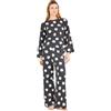 GISELA x Peanuts Pigiama Donna Invernale in Cotone Interlock - Set Maglia e Pantaloni Larghi a Pois - Collezione Peanuts Art. 20330 (IT, Testo, L, Regular, Regular, Antracite)