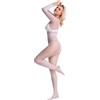 HTRUIYATY Donna Bodystocking Collant Catsuit Sexy Bodysuit Lingerie Collant Nylon Trasparente Opaca Bodystocking