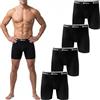 Pesail Boxer da uomo, confezione da 5/10 pezzi, taglie M-6XL, con gamba allungata, in cotone, comodi boxer retrò, aderenti, senza foglietti che graffiano, gamba lunga, Confezione da 5 pezzi, colore