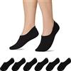Snocks Calze Uomo Corte Fantasmini Donna - Calzini per Donna Uomo Sneaker Unisex Calze Corti in Cotone Organico Traspiranti - Nero - 47-50
