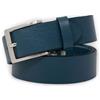 Emila Cintura blu uomo cinta di cuoio artigianale 4 cm 40 mm casual da ragazzo con fibbia per pantaloni jeans classica semplice sportiva made in italy 100 Vera Pelle Blu mare