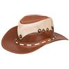 Infinity Leather Cappello Australiano Unisex in Stile Western Pelle Scamosciata Western Cowboy
