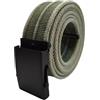 UPGRADE 3STYLE Cintura con fibbia scorrevole tipo militare in cotone finitura VINTAGE canvas sfumato urban style altezza 4 cm, lunghezza cm 150 accorciabile a clips