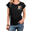 MAKAYA Maglietta Donna con Motivo Floreale Vintage Stampa di Rose Top Estivo a Maniche Corte con Fiori T-Shirt Elegante