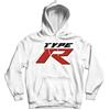 Generico Felpa Tuning Type R Racing - Felpa con Cappuccio e tascone Auto Gara Competizione Elaborazione (Bianco, L)