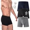 AMOUSDRDR 5 boxer da uomo ultra assorbenti per incontinenza, incontinenza da uomo, a prova di perdite, lavabili, riutilizzabili, a tenuta stagna, in cotone ad alta assorbenza, boxer da uomo, 3 pezzi