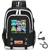 LKY STAR Hunter X Hunter Merch Uomo Donna Zaini Casual con Caricatore USB Presa per Le Cuffie Ragazze Ragazzi Zaino Anime Hisoka Backpack