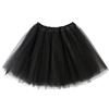 GGUFAY Gonna Tulle Donna Sottogonna Tulle Tutu Donna Adulto per Carnevale Halloween Fancy Dress Natale Vintage Ballerina Gonna Cosplay Costume (Nero)
