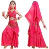 pvucpot Top Bambina Costume Da Ballerina Del Ventre, Abiti Da Ballo Latinno Per Bambine Abiti Costum A Maniche Lunghe Per Danza Del Ventre Bambina Dance Bambin Gonna Frange Ragazze