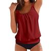 uxxnjfg Costumi da Bagno Donna Intero Modellante 2025 Costumi Interi Sexy Push Up Mestruale Trikini Eleganti Bikini Vita Alta Swimsuit Monokini Mare con Scollo a V Vino L
