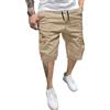 YAOHUOLE Pantaloni Corti da Uomo in Tessuto di Lino Comodi Pantaloni in Tessuto