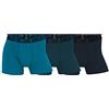 CR7 CR7 3-Pack Men's Cotton Trunk, Bermuda Uomo, Dark Blue, Navy, Light Blue, L