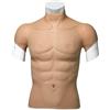 Generic Tuta da uomo in silicone per muscoli, addominali e petto realistici, per cosplay, travestimento e fumetti, costume indossabile per la parte superiore del corpo