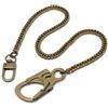 Ahiller Catena Portafoglio Uomini Robustissima - Catena per Chiavi in Acciaio Inossidabile da 25 con Moschettone in Lega e Doppia Chiusura, Accessorio Stile Biker Punk (BK-Brozne)