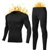 Jabidoos Intimo Termico Uomo Invernale - Tuta Termica Uomo Calcio Completo Termico Maglia Termica e Pantaloni Termici Tuta Completa Sci Palestra Abbigliamento Sportivo Ciclismo Running Sottotuta Moto