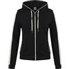 GUESS Donna Felpa con Zip V6GQ07K3096 Poliestere Nero L
