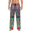 JUMBEAR Pantaloni da salotto da uomo con stampa tribale azteca, pantaloni pigiama da uomo con tasche, Stile di vacanza, XL