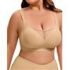 INNERSY Reggiseno senza ferretto taglia grande Minimizer Reggiseno da donna coppe intere Bustier Imbottito Bralette 1 confezione, XXL