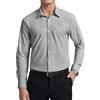 Enlision Camicia Uomo Manica Lunga No Stiro Elasticizzata Elegante Camicia che non si Stropiccia Uomo con Bottoni Antigrinza Taglio Regolare Formale da Ufficio con Tasca