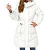 MJGkhiy Piumino Donna Lungo Con Cappuccio Invernale Elegante Cappotto Trapuntato Outdoor Caldo Giubbotto Lunghe Curvy Antivento Cappotti Lunghi Casual Piumini Con Zip Taglie Forti Giacca Imbottita