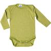 Cosilana 71053 - Body a maniche lunghe, in lana/seta (prugna a righe