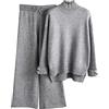 Yekdmxop Tuta Maglia Donna Completi Lana in 2 Pezzi Tailleur Donna Elegante Classico Pullover Top a Maniche Lunghe Taglie Forti Maglione Donna e Pantaloni Elastico Tuta Donna Completo Casa Comodo Inverno