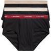 Calvin Klein Slip da uomo Cotton Classics 3-Pack, Corpi Neri W/Tuffet, Tappeto Rosso, Tapioca Wbs, XX-Large