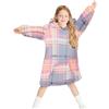 Gifts Treat, felpa con cappuccio oversize per bambini, ragazze e ragazzi, sherpa, con coperta in pile, cappuccio morbido, calda e accogliente, per bambini, adolescenti e studenti, 5-7 Jahre Große