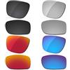 LenzReborn Lente Polarizzata Ricambio per Oakley TwoFace OO9189 Sunglass - Altre opzioni nero scuro + grigio argento + rosso fuoco + blu ghiaccio Taglia unica