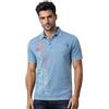 Geographical Norway Polo Uomo Konakri Maglia Polo Cotone Manica Corta Collo Bottoni Tasca Petto Stampa Bandiera Lato Manica Casual Elegante Traspirante Uomo