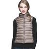 Pengniao Piumino Smanicato Donna Leggero Gilet Imbottito Donna Giubbotto Smanicato Giacca Smanicata Invernale Piumini Leggeri Senza Maniche Donna Giacconi Invernali Cappotto Trapuntato Ultraleggero Cachi S