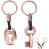 Generic 2PACK Bronze Couple Keyrings, Bronze Gifts, Wedding Anniversary, Copper Gifts, Romantic His and Hers Key Ring, Creative Fashion Keychains Valentine's Day,Love Gift