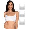 Intimidea - 3pz Reggiseno Beverly Hills, in Morbida Microfibra con Spallino Sottile e Delicato Sostegno, vestibilità Comfort Art. 110147 (M/L, Bianco, 3pz)