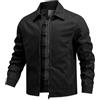 Allthemen Giacca Casual da Uomo da Lavoro Bomber Giubbino in Cotone con Cerniera Jacket Tinta Unita