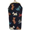 Signare Astuccio donna Signare per occhiali a scatto alla moda in tessuto stile arazzo Scottish Terrier