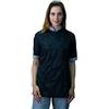 tessile astorino RICAMO 0 - Giacca Cuoca Donna - Nera e Pied de Poule - 100% Cotone - Manica Corta - Casacca Chef per Ristorante e Cucina - Made in Italy (XS)