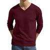Hisir Maglione da uomo con scollo a V Top invernale leggero lavorato a maglia maglione a maniche lunghe morbido caldo maglieria pullover maglioni per uomo, 06 vino rosso, M