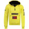 Geographical Norway Gymclass - Felpa con Cappuccio, da Uomo, Infilabile dalla Testa (Giallo Fluorescente, XX_l)