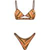 F**K Bikini Donna Top con Slip Americano Fisso Marrone SW0752-BN