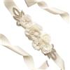 SHTGOI Cintura da donna con perle di strass, cintura da sposa, nastro di raso, per matrimonio, matrimonio, damigella d'onore, fascia rosa, abito da sposa, accessorio per abito da sposa, 270 cm