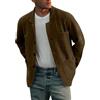 shownicer Cappotto Invernale da Uomo in Lana Caldo Manica Lunga Trenchcoat Corto Coat Tinta Unita Casual Cappotto Parka Giacca Collo Bavero Outerwear Autunno Inverno A Marrone L