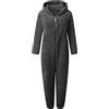 GMQWRK Pigiama intero da donna in pile con cerniera, con cappuccio e tasche per l'autunno e l'inverno, caldo, per la casa, per il salotto, taglie forti, morbido, confortevole, a maniche lunghe, tuta