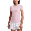 CRZ YOGA Senza Cuciture Maglia Lunghezza Anca | Allenamento, Senza Sfregamenti, Vestibilità Snella, Maniche Raglan, Ventagli Rete, Maniche Corte, Collo Rotondo, per Donna