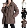 MJGkhiy Piumino Donna Invernale Curvy Leggero Giacca con Cintura Antivento Casual Moda Giubbino Trapuntato Autunnale Cappotto Con Zip Comodo Caldo Piumini Imbottita Elegante Puffer Jacket