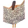 Mandala Life ART Pareo Donna Mare Lungo Nappa Telo Sarong XXL Bohemian Copricostume Donna Mare Cotone Sexy Bikibi Cover Up 2024 Decorazione Murale Arazzo da Parete 180X120 Cm Fatto in India