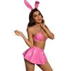 MIZSPISE 2 Pezzi Minigonna Set Vestito Estivo Sexy Slim Senza Maniche Top Gonna Corta Aderente Abiti Party Club Outfits (IT, Testo, Taglia Unica, Regular, Regular, Rosa)
