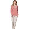SNELLY Pigiama Donna Lungo Serafino 100% Caldo Cotone Invernale,CL527