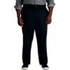 Haggar Pantaloni Casual da Uomo Premium No Iron Khaki Classic Fit Flat Front (Taglie Regolari e Grandi e Alti), Nero - BT, 46W x 30L