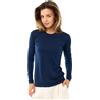 Merino.tech Maglia Lana Merino Donna - 100% Intimo Termico Lana Merino | Maglia donna a maniche lunghe, girocollo/V/U, per sport e outdoor, traspirante, ad asciugatura rapida, delicata